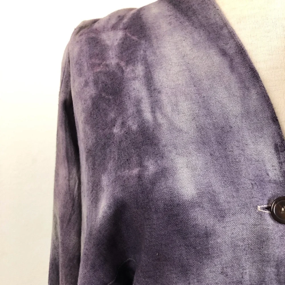 vintage 90s tie dyed linen shirt dress‎ grunge boho